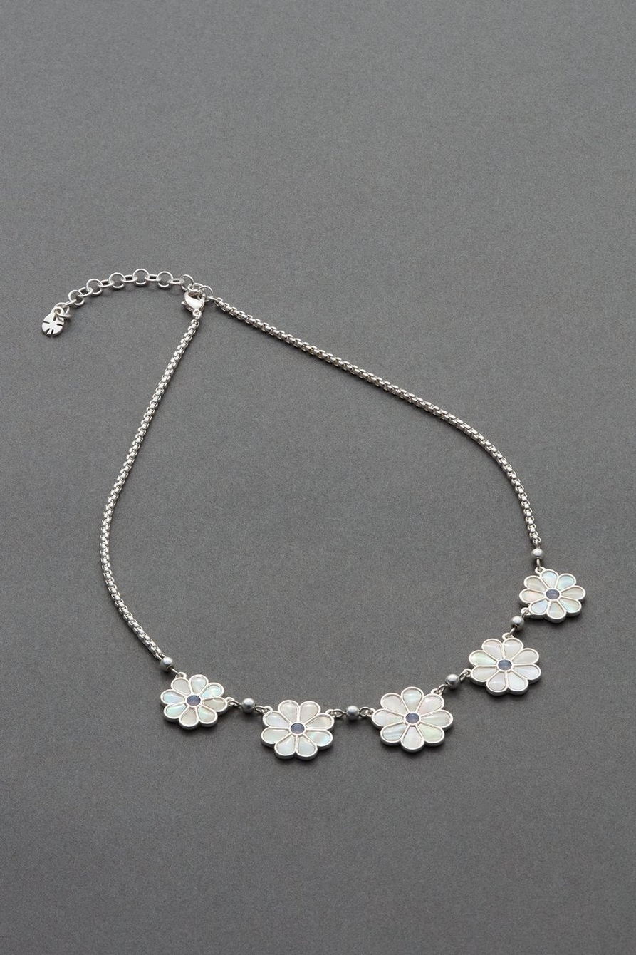 turquoise daisy necklace